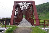 Байкал Кругобайкальская железная дорога Мост, ставший пешеходным