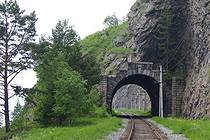 Байкал Кругобайкальская железная дорога Самый короткий туннель на этой дороге