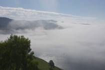Исток Ангары в тумане