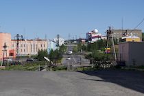Енисейский край Город и морской порт Дудинка Вид на переход через трубопровод