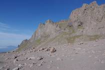Камчатка Вулкан Шивелуч. Извержение и до него Стена из даек