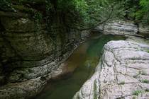 Сочи Агурское ущелье, Агурские водопады Речное русло